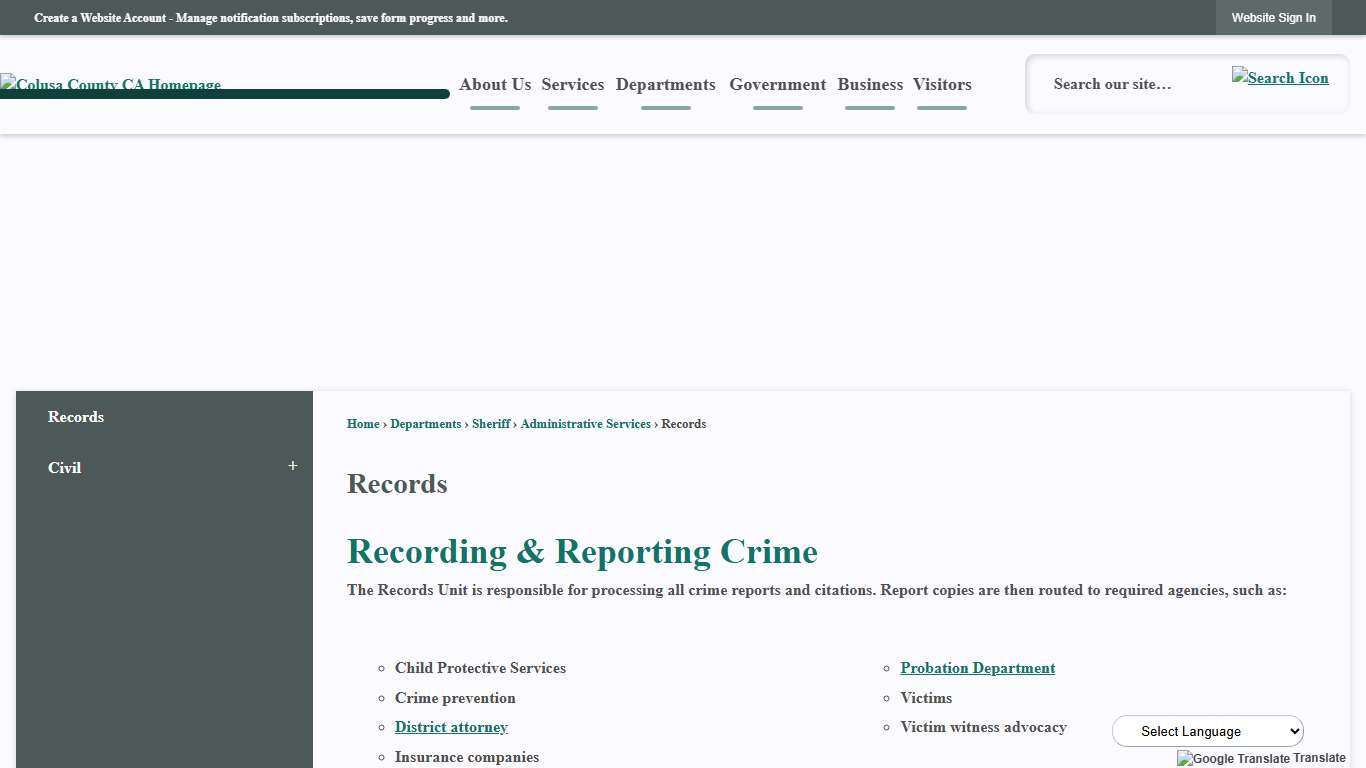 Records | Colusa County, CA - Official Website